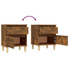 Stella Homewares Bedside Cabinets 2 pcs Smoked Oak 40x35x50 cm