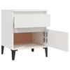 Stella Homewares Bedside Cabinet White 40x35x50 cm