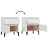 Stella Homewares Bedside Cabinet White 40x35x50 cm