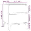 Stella Homewares Bedside Cabinet White 40x35x50 cm