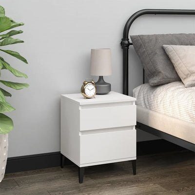 Stella Homewares Bedside Cabinet White 40x35x50 cm