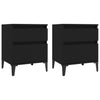 Stella Homewares Bedside Cabinets 2 pcs Black 40x35x50 cm