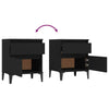 Stella Homewares Bedside Cabinets 2 pcs Black 40x35x50 cm