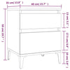 Stella Homewares Bedside Cabinets 2 pcs Black 40x35x50 cm