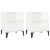 Stella Homewares Bedside Cabinets 2 pcs High Gloss White 40x35x50 cm