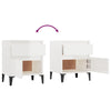 Stella Homewares Bedside Cabinets 2 pcs High Gloss White 40x35x50 cm