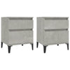 Stella Homewares Bedside Cabinets 2 pcs Concrete Grey 40x35x50 cm