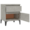 Stella Homewares Bedside Cabinets 2 pcs Concrete Grey 40x35x50 cm