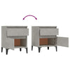 Stella Homewares Bedside Cabinets 2 pcs Concrete Grey 40x35x50 cm