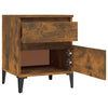 Stella Homewares Bedside Cabinets 2 pcs Smoked Oak 40x35x50 cm