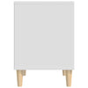 Stella Homewares Bedside Cabinet White 40x35x50 cm Engineered Wood