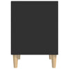 Stella Homewares Bedside Cabinet Black 40x35x50 cm Engineered Wood