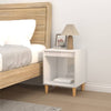 Stella Homewares Bedside Cabinet High Gloss White 40x35x50 cm Engineered Wood
