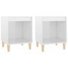 Stella Homewares Bedside Cabinets 2 pcs High Gloss White 40x35x50 cm