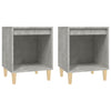 Stella Homewares Bedside Cabinets 2 pcs Concrete Grey 40x35x50 cm