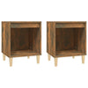 Stella Homewares Bedside Cabinets 2 pcs Smoked Oak 40x35x50 cm