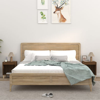 Stella Homewares Bedside Cabinets 2 pcs Brown Oak 40x35x50 cm