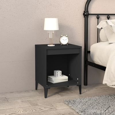 Stella Homewares Bedside Cabinet Black 40x35x50 cm