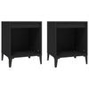 Stella Homewares Bedside Cabinets 2 pcs Black 40x35x50 cm