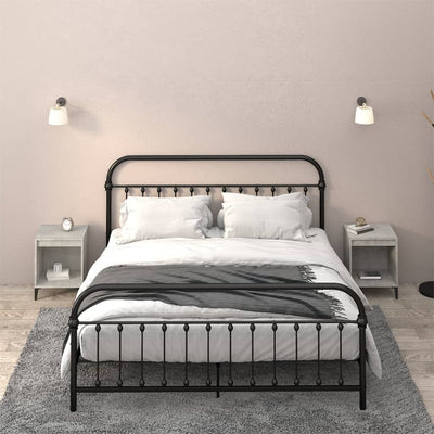 Stella Homewares Bedside Cabinets 2 pcs Concrete Grey 40x35x50 cm