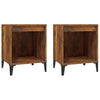 Stella Homewares Bedside Cabinets 2 pcs Smoked Oak 40x35x50 cm