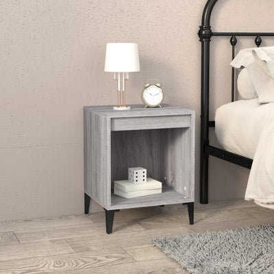 Stella Homewares Bedside Cabinet Grey Sonoma 40x35x50 cm