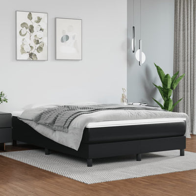 Stella Homewares Bed Frame without Mattress Black Queen Faux Leather