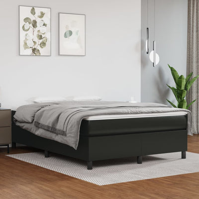 Stella Homewares Bed Frame without Mattress Black Double Faux Leather