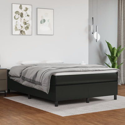 Stella Homewares Bed Frame without Mattress Black Queen Faux Leather
