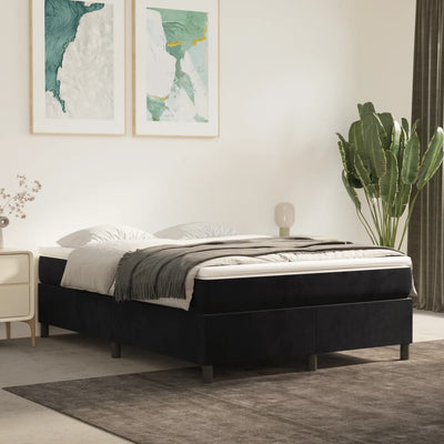 Stella Homewares Bed Frame without Mattress Black Double Velvet