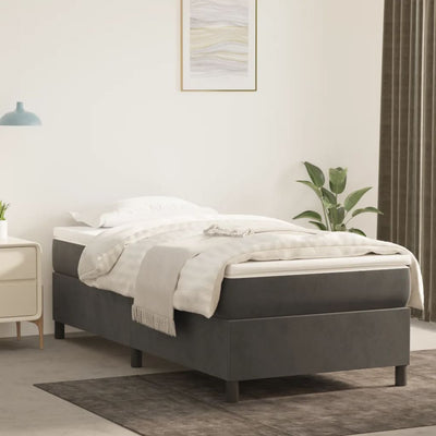 Stella Homewares Bed Frame without Mattress Dark Grey King Single Velvet