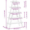 Stella Homewares 5-Tier Shelf A-shape 110x40x180.5 cm Solid Wood Pine