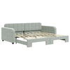 Stella Homewares Daybed with Trundle without Mattress Light Grey 90x190 cm