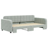 Stella Homewares Daybed with Trundle without Mattress Light Grey 90x190 cm