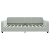 Stella Homewares Daybed with Trundle without Mattress Light Grey 90x190 cm