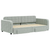 Stella Homewares Daybed with Trundle&Drawers without Mattress Light Grey 90x190 cm