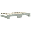 Stella Homewares Daybed with Trundle&Drawers without Mattress Light Grey 90x190 cm