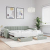 Stella Homewares Daybed with Trundle&Drawers without Mattress Light Grey 90x190 cm