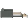 Stella Homewares Daybed with Trundle&Drawers without Mattress Dark Grey 90x190 cm