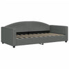 Stella Homewares Daybed with Trundle&Drawers without Mattress Dark Grey 90x190 cm