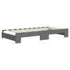 Stella Homewares Daybed with Trundle&Drawers without Mattress Dark Grey 90x190 cm