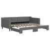 Stella Homewares Daybed with Trundle without Mattress Dark Grey 90x190 cm