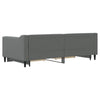 Stella Homewares Daybed with Trundle&Drawers without Mattress Dark Grey 90x190 cm