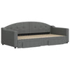 Stella Homewares Daybed with Trundle&Drawers without Mattress Dark Grey 90x190 cm