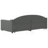 Stella Homewares Daybed with Trundle&Drawers without Mattress Dark Grey 90x190 cm
