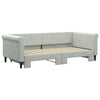 Stella Homewares Daybed with Trundle without Mattress Light Grey 90x190 cm