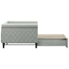 Stella Homewares Daybed with Trundle without Mattress Light Grey 90x190 cm