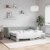 Stella Homewares Daybed with Trundle without Mattress Light Grey 90x190 cm