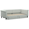 Stella Homewares Daybed with Trundle&Drawers without Mattress Light Grey 90x190 cm