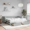 Stella Homewares Daybed with Trundle&Drawers without Mattress Light Grey 90x190 cm